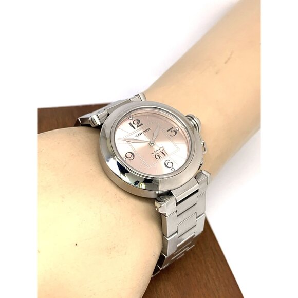 Cartier Pasha Women\'s Watch 2475 Swiss Automatic Rose Dial Stainless Steel 35mm main image 4